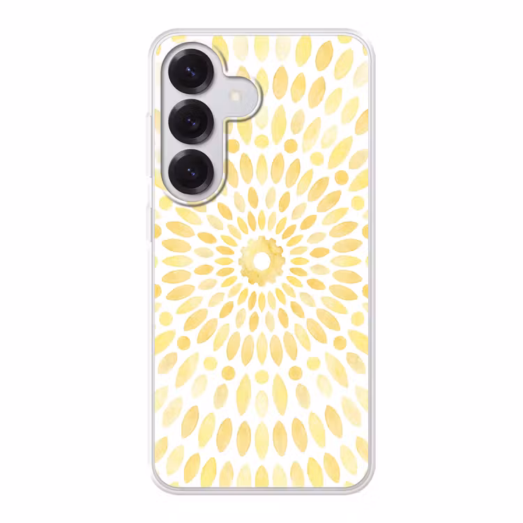 Abstract - Geometrisch - Stralend - Geel Telefoonhoesje Samsung Galaxy S26 klein -3d