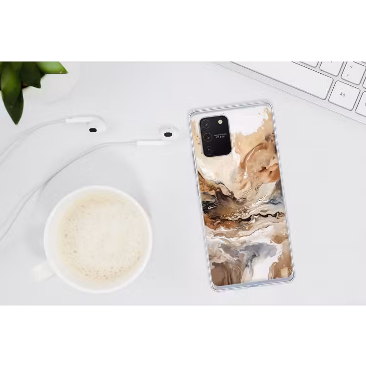 Abstract - Kunst - Verf - Beige - Modern Telefoonhoesje Samsung Galaxy S10 Lite klein -oordopS10Lite
