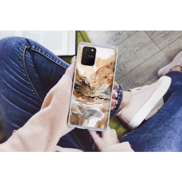 Abstract - Kunst - Verf - Beige - Modern Telefoonhoesje Samsung Galaxy S10 Lite klein -handS10Lite