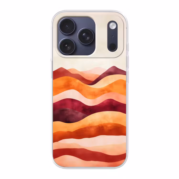 Abstract - Landschap - Golven Telefoonhoesje iPhone 17 Pro klein -3d