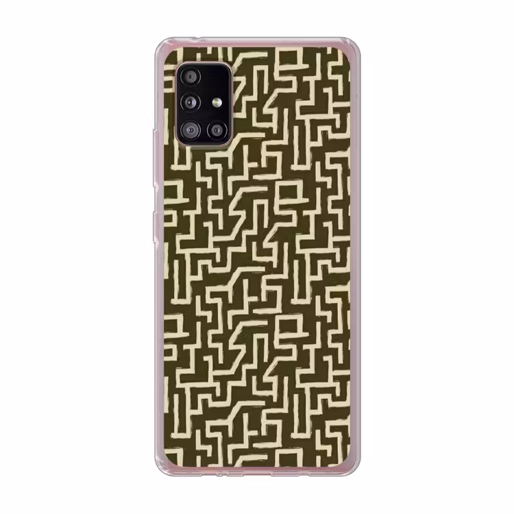 Abstract - Lijnen - Groen Telefoonhoesje Samsung Galaxy A51 5G klein 373 -3d
