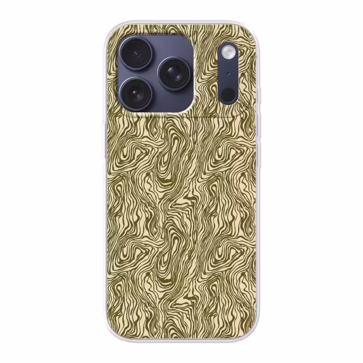 Abstract - Marmer - Groen Telefoonhoesje iPhone 17 Pro klein 878 -3d