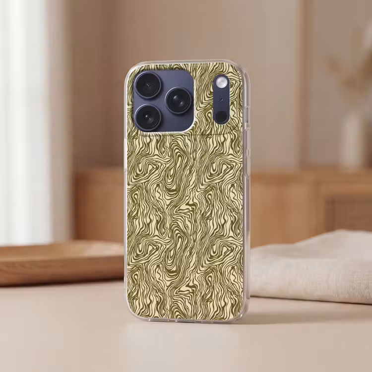 Abstract - Marmer - Groen Telefoonhoesje iPhone 17 Pro klein 878 -sfeer2