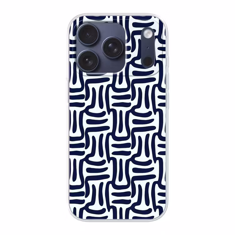 Abstract - Modern - Blauw Telefoonhoesje iPhone 17 Pro klein 878 -3d
