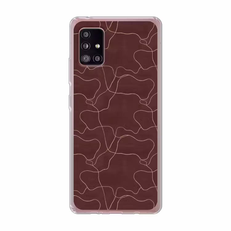Abstract - Modern - Bruin Telefoonhoesje Samsung Galaxy A51 5G klein 373 -3d