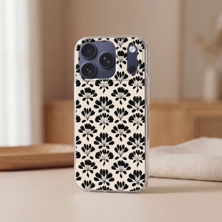 Abstract - Patroon - Zwart Telefoonhoesje iPhone 17 Pro klein 878 -sfeer2