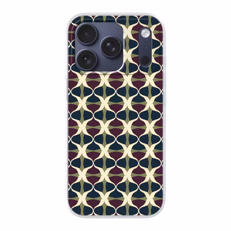 Abstract - Retro - Kleurrijk Telefoonhoesje iPhone 17 Pro klein 878 -3d