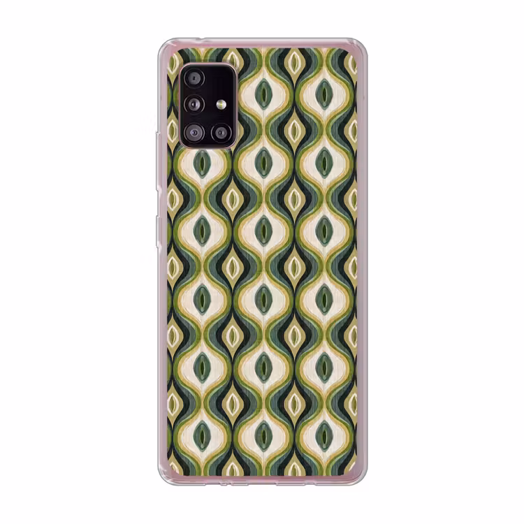 Abstract - Ritmisch - Groen Telefoonhoesje Samsung Galaxy A51 5G klein 373 -3d