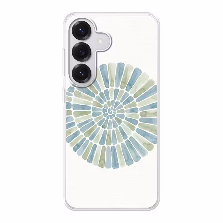 Abstract - Spiraal - Patroon - Modern - Blauw-Groen Telefoonhoesje Samsung Galaxy S26 klein -3d