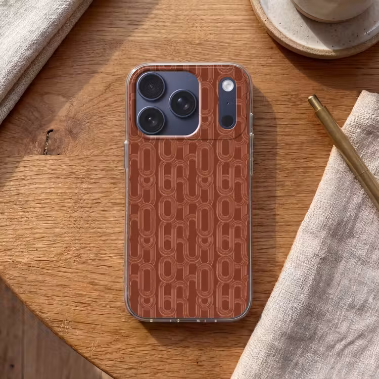 Abstract - Textuur - Bruin Telefoonhoesje iPhone 17 Pro klein 878 -sfeer1