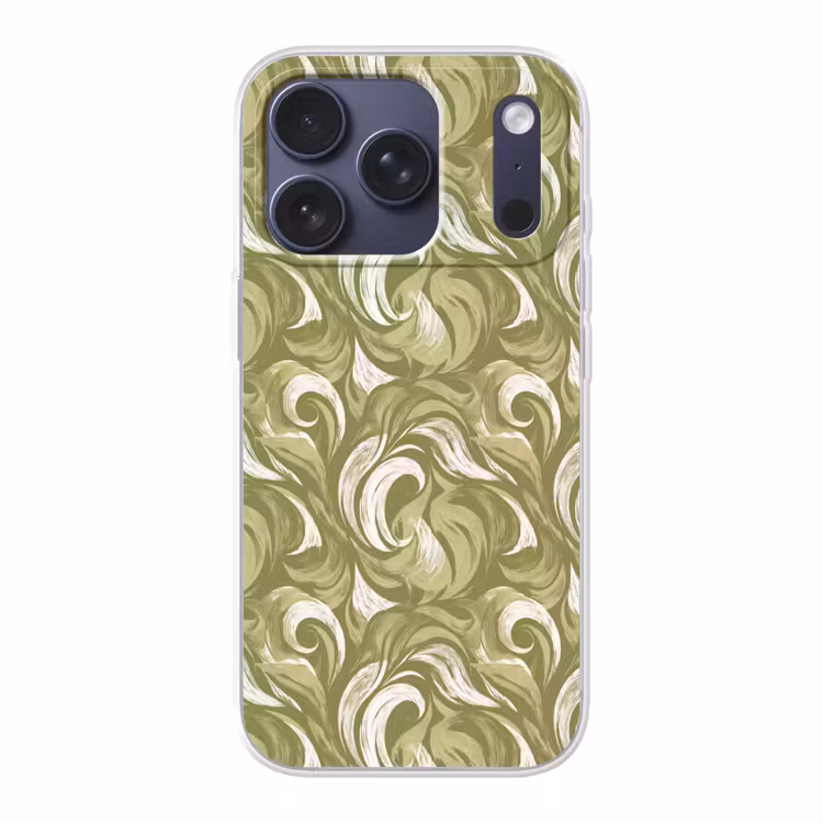 Abstract - Textuur - Groen Telefoonhoesje iPhone 17 Pro klein 878 -3d