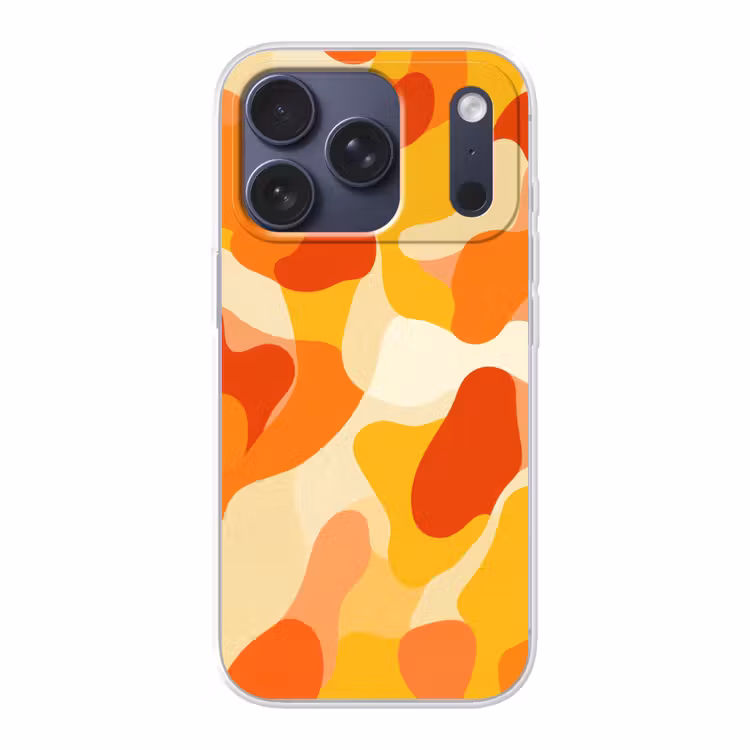 Abstract - Vormen - Oranje Telefoonhoesje iPhone 17 Pro klein -3d
