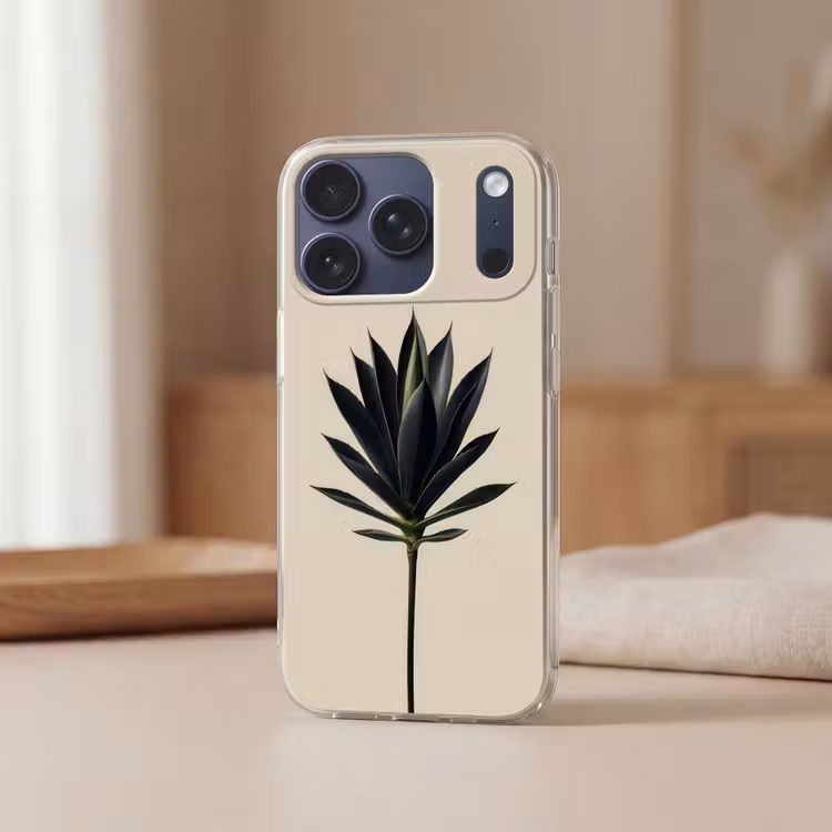 Agaveplant - Symmetrisch - Groen Telefoonhoesje iPhone 17 Pro klein -sfeer2