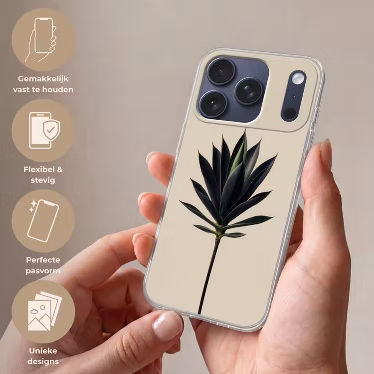 Agaveplant - Symmetrisch - Groen Telefoonhoesje iPhone 17 Pro klein -sfeer3_NL