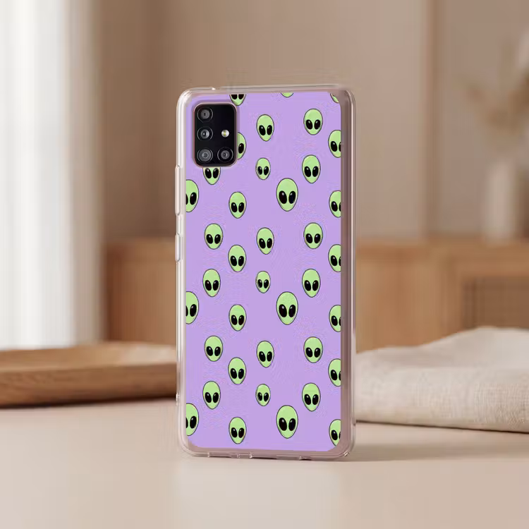 Alien - Retro - Lila Telefoonhoesje Samsung Galaxy A51 5G klein 373 -sfeer2