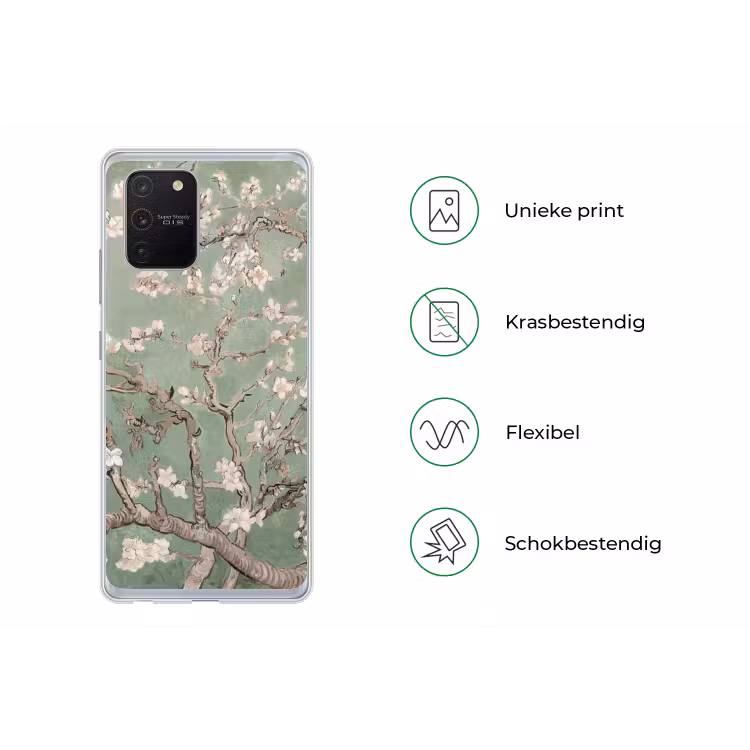 Amandelbloesem - Kunst - Van Gogh - Groen Telefoonhoesje Samsung Galaxy S10 Lite klein -specsS10Lite
