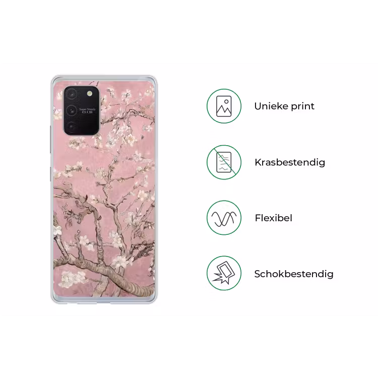 Amandelbloesem - Kunst - Van Gogh - Roze Telefoonhoesje Samsung Galaxy S10 Lite klein -specsS10Lite