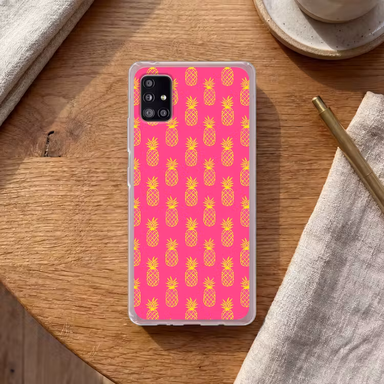 Ananas - Trendy - Roze Telefoonhoesje Samsung Galaxy A51 5G klein 373 -sfeer1