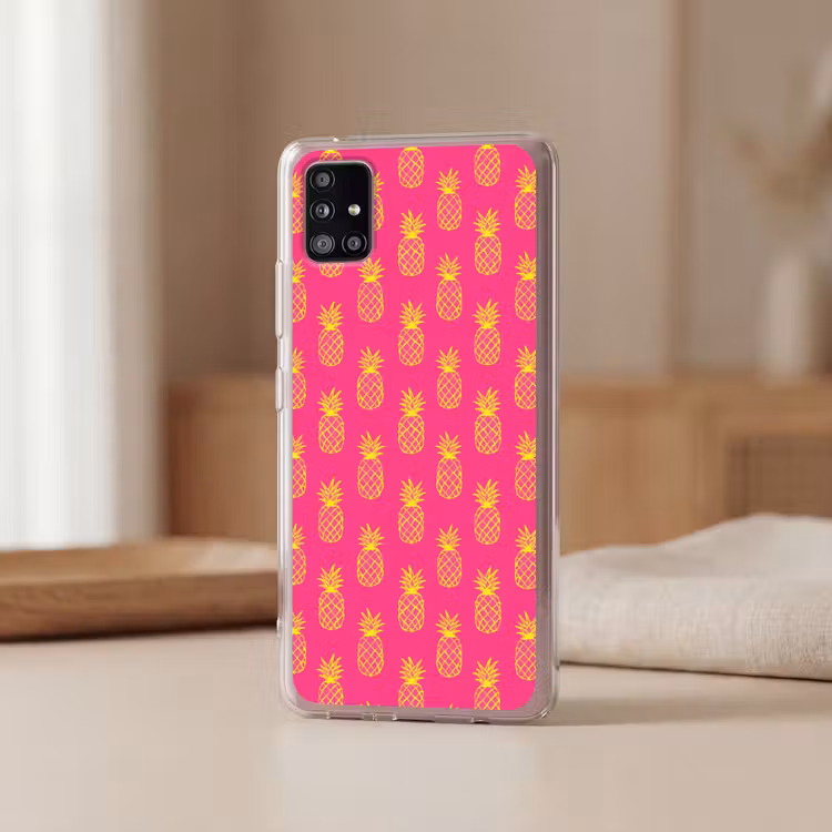 Ananas - Trendy - Roze Telefoonhoesje Samsung Galaxy A51 5G klein 373 -sfeer2