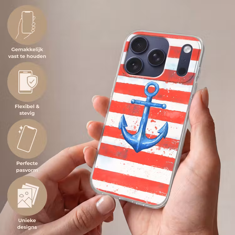 Anker - Verfspatten - Rood - Blauw Telefoonhoesje iPhone 17 Pro klein -sfeer3_NL