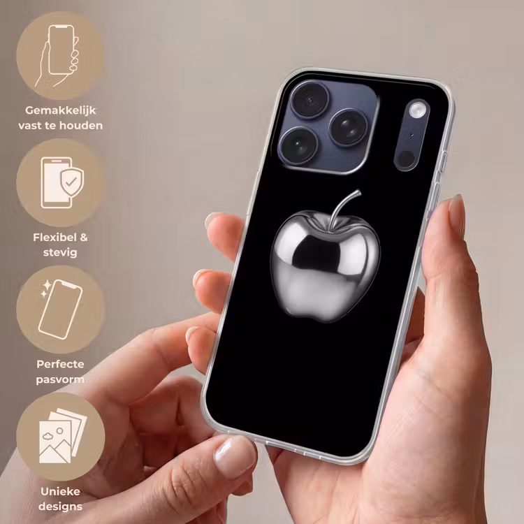 Appel - Metallic - Symmetrisch Telefoonhoesje iPhone 17 Pro klein -sfeer3_NL