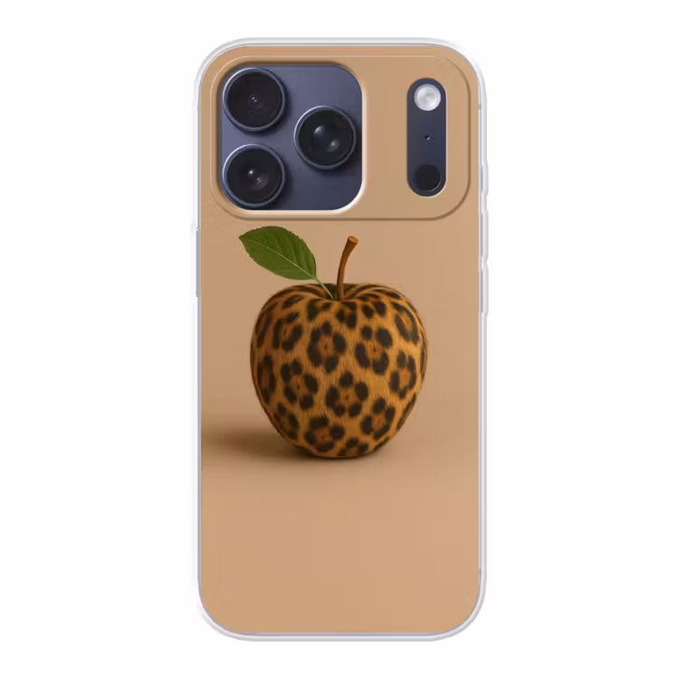 Appel - Panter - Blaadje - Groen Telefoonhoesje iPhone 17 Pro klein -3d