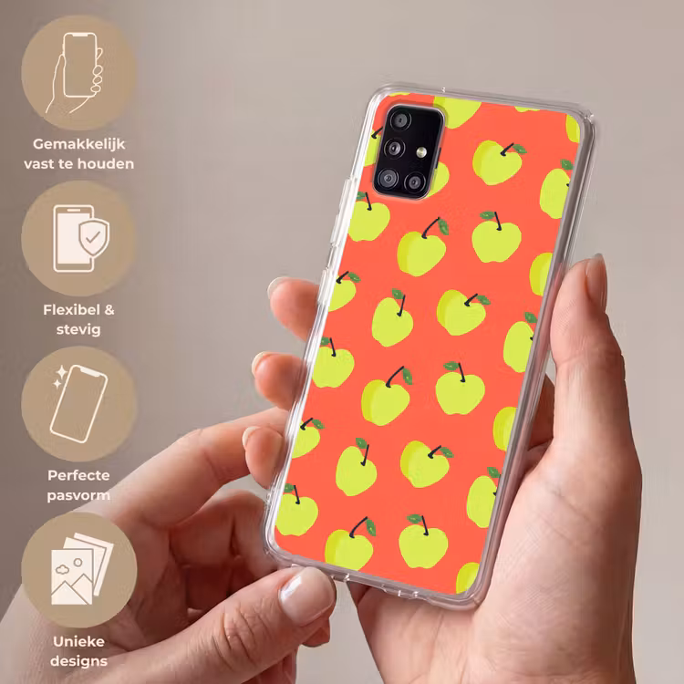 Appels - Modern - Groen Telefoonhoesje Samsung Galaxy A51 5G klein 373 -sfeer3_NL
