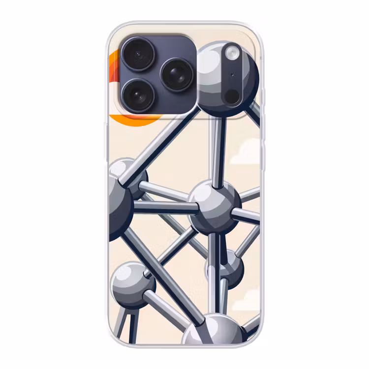Architectuur - Geometrie - Stad - Modern - Grijs Telefoonhoesje iPhone 17 Pro klein -3d