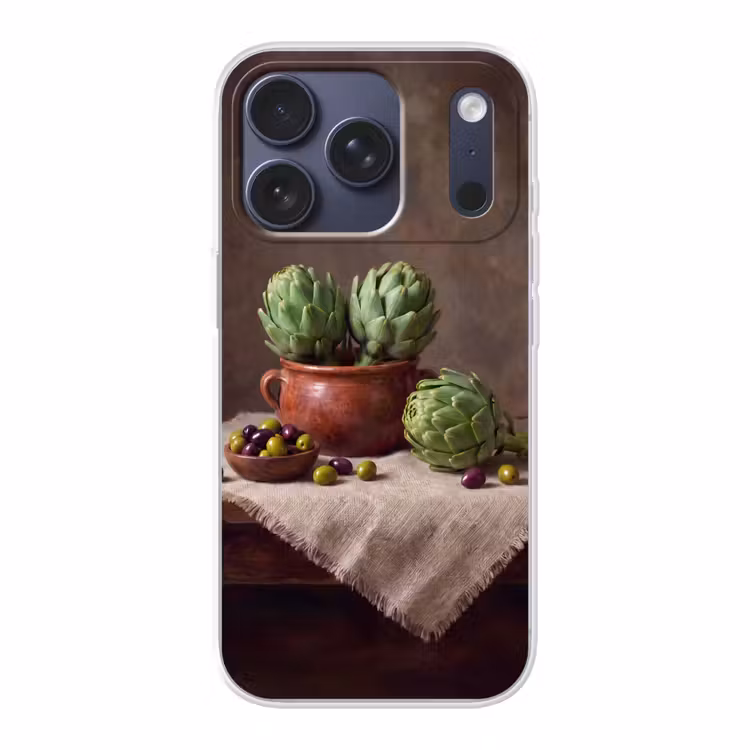 Telefoonhoesje - Artisjokken - Olijven - Eten - Artisjokken - Olijven - Eten Telefoonhoesje iPhone 17 Pro klein