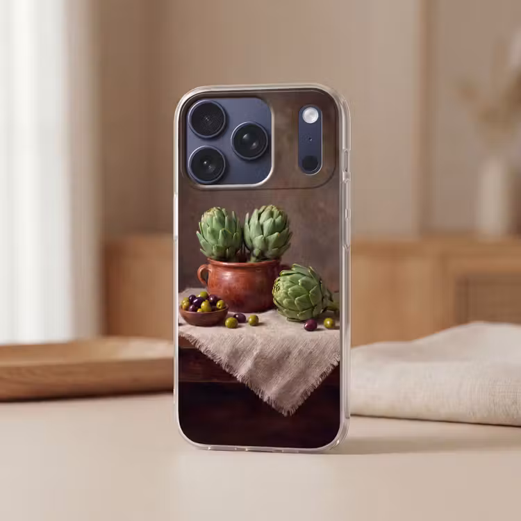 Telefoonhoesje - Artisjokken - Olijven - Eten - Artisjokken - Olijven - Eten Telefoonhoesje iPhone 17 Pro klein