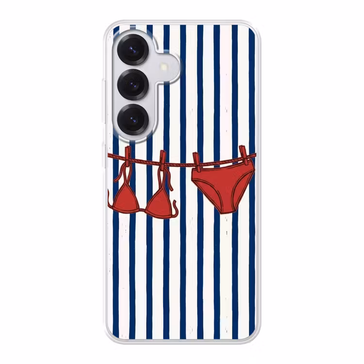 Badkleding - Waslijn - Zomer - Illustratie - Rood Telefoonhoesje Samsung Galaxy S26 klein -3d
