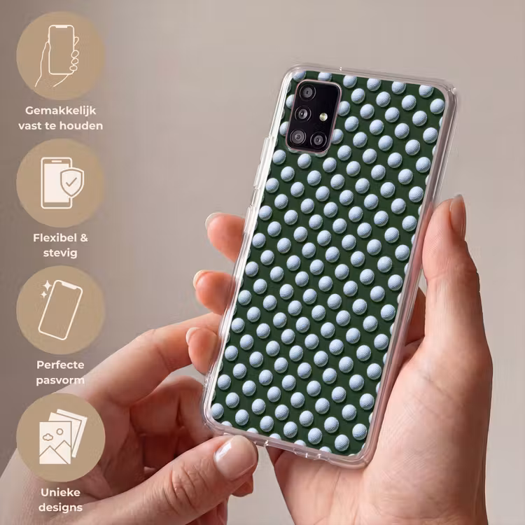 Ballen - Golf - Groen Telefoonhoesje Samsung Galaxy A51 5G klein 373 -sfeer3_NL
