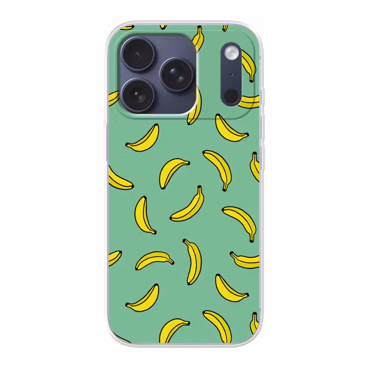 Bananen - Geel - Groen - Print Telefoonhoesje iPhone 17 Pro klein -3d