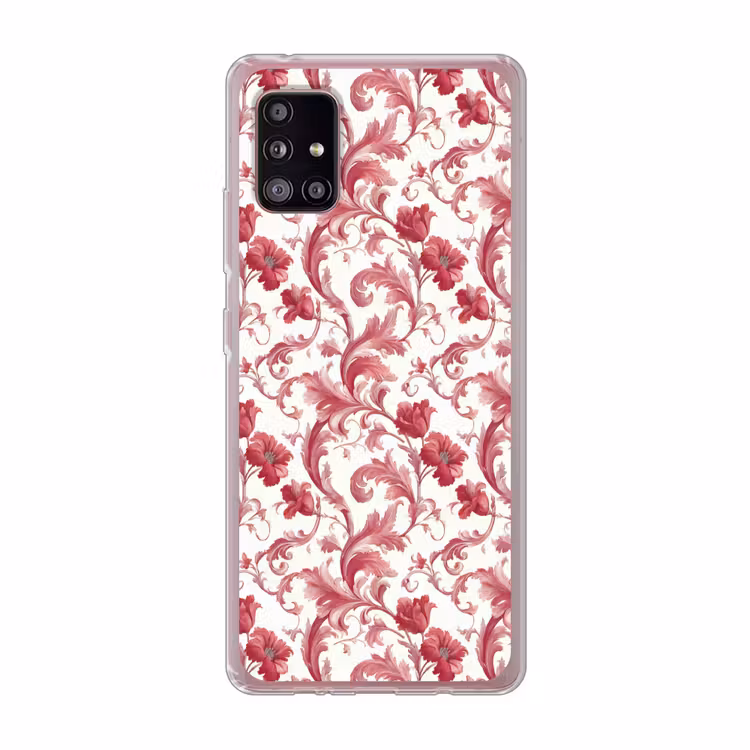 Barok - Patroon - Rood Telefoonhoesje Samsung Galaxy A51 5G klein 373 -3d