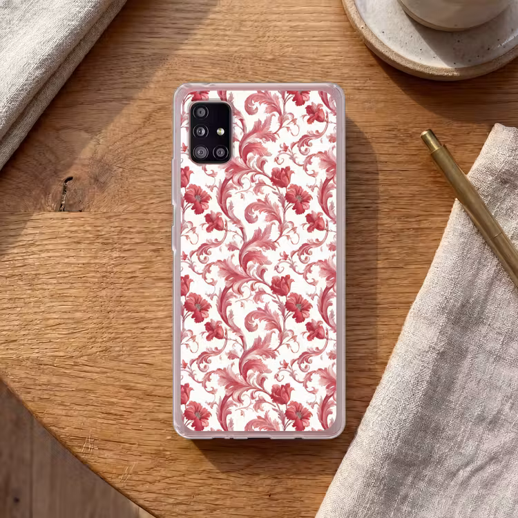 Barok - Patroon - Rood Telefoonhoesje Samsung Galaxy A51 5G klein 373 -sfeer1