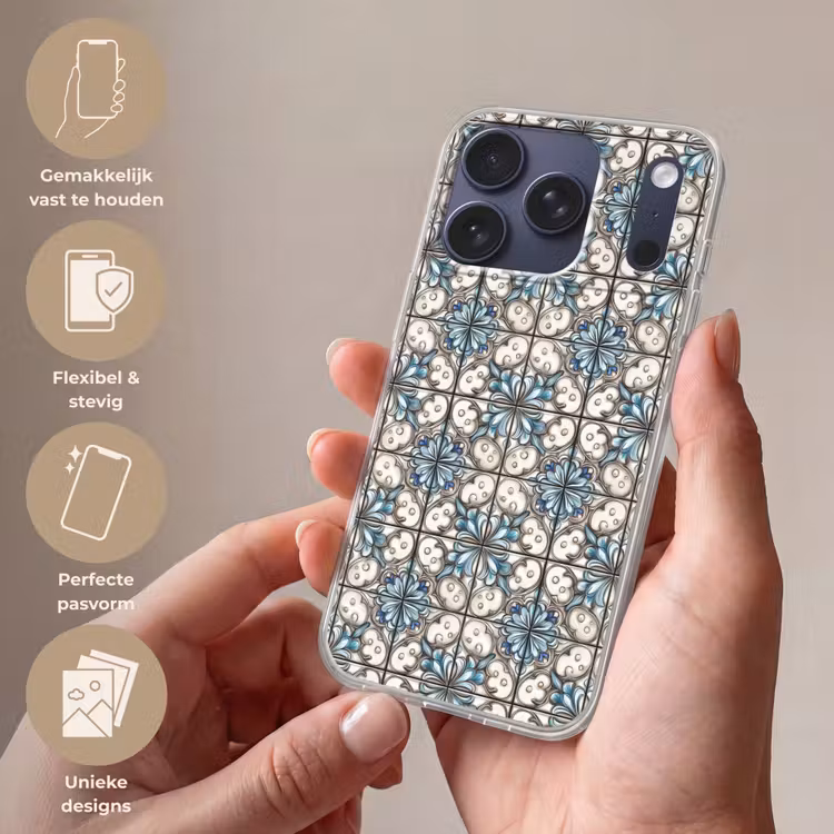 Barok - Tegel - Kleurrijk Telefoonhoesje iPhone 17 Pro klein 878 -sfeer3_NL