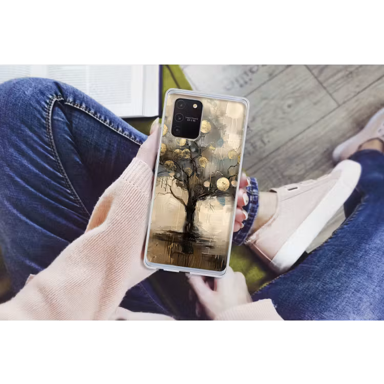 Beige - Abstract - Boom - Goud Telefoonhoesje Samsung Galaxy S10 Lite klein -handS10Lite