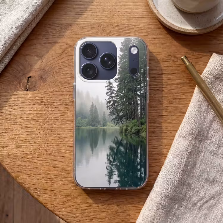 Bergen - Meer - Bos Telefoonhoesje iPhone 17 Pro klein -sfeer1
