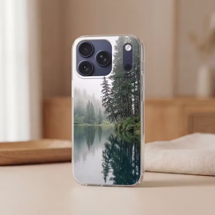Bergen - Meer - Bos Telefoonhoesje iPhone 17 Pro klein -sfeer2
