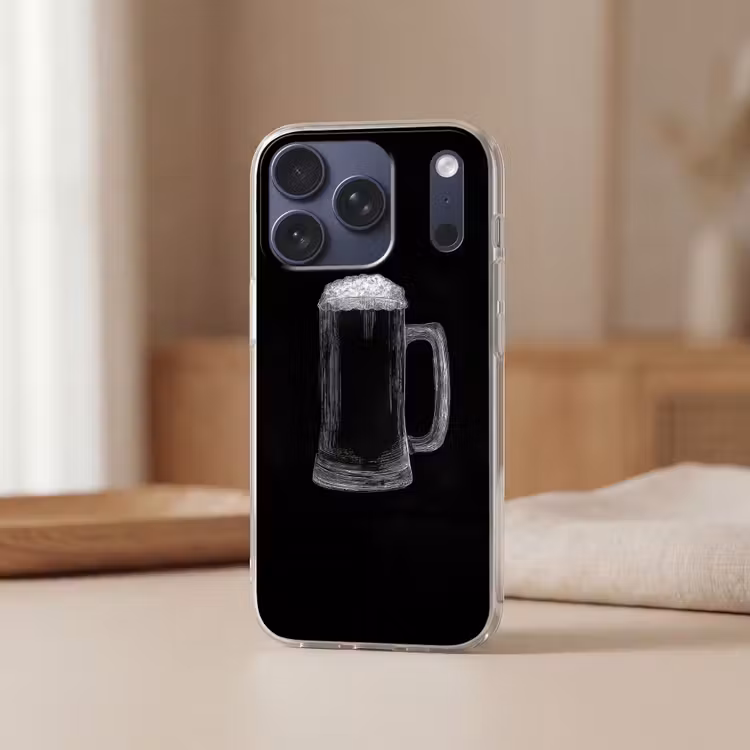 Bierpul - Schuim - Krijttekening Telefoonhoesje iPhone 17 Pro klein -sfeer2
