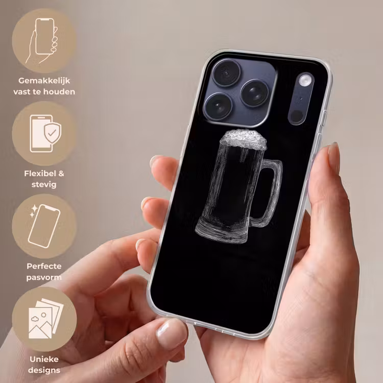 Bierpul - Schuim - Krijttekening Telefoonhoesje iPhone 17 Pro klein -sfeer3_NL