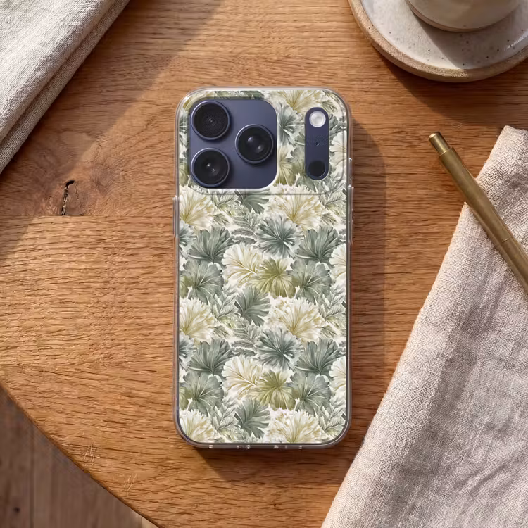 Bladeren - Botanisch - Groen Telefoonhoesje iPhone 17 Pro klein 878 -sfeer1