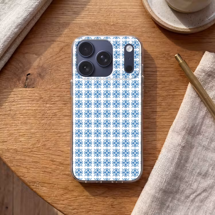 Zee - Sfeer - Blauw - Wit Telefoonhoesje iPhone 17 Pro klein 878 -sfeer1