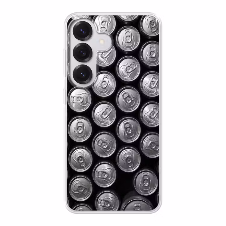 Blikjes - Aluminium - Patroon - Industrieel - Zilver Telefoonhoesje Samsung Galaxy S26 klein -3d