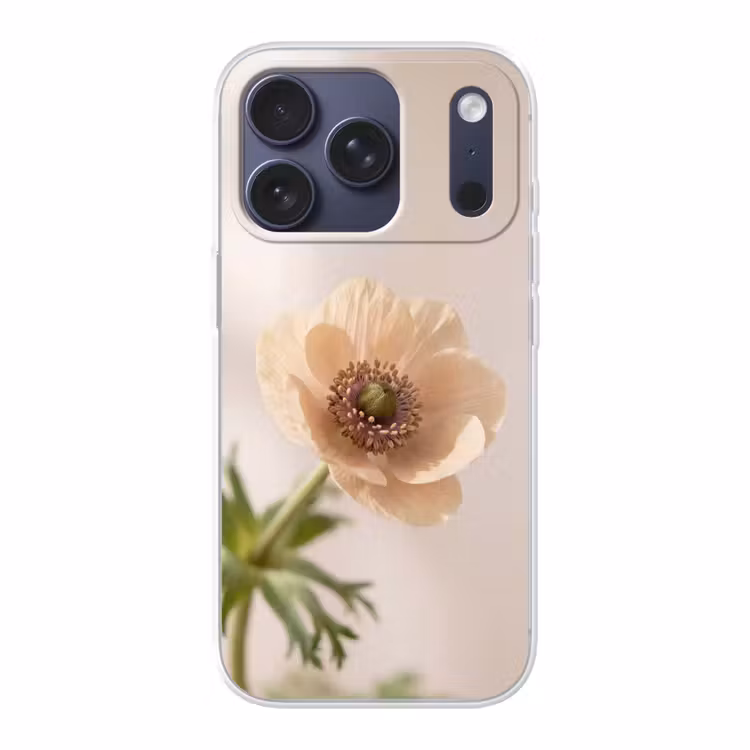 Bloem - Minimalistisch - Groen Telefoonhoesje iPhone 17 Pro klein -3d