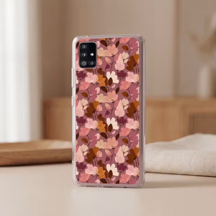 Bloem - Patroon - Roze Telefoonhoesje Samsung Galaxy A51 5G klein 373 -sfeer2