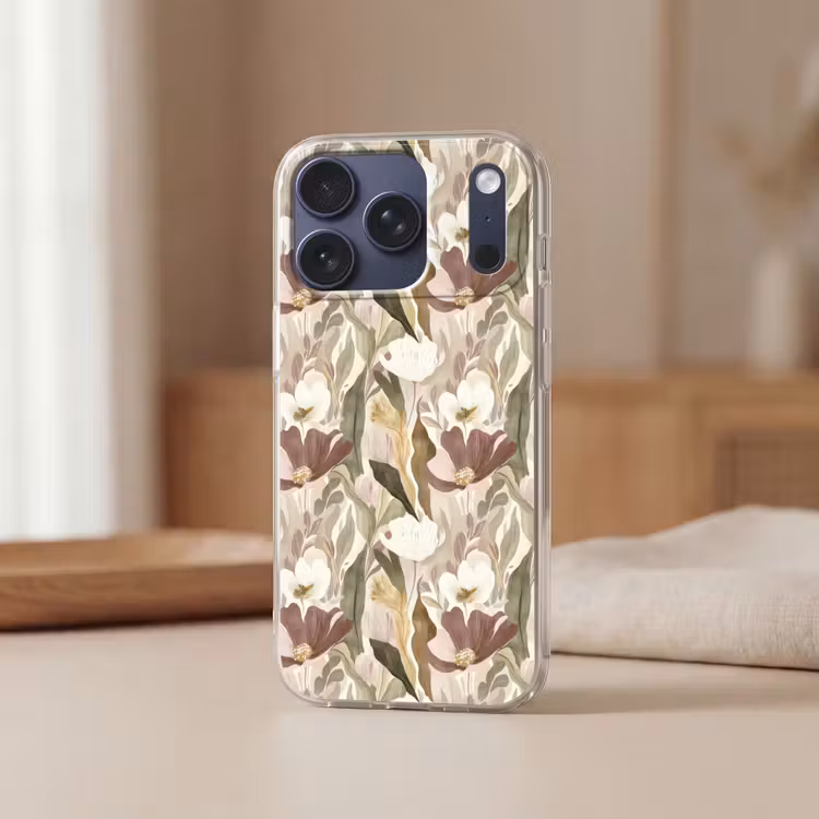 Bloemen - Aquarel - Kleurrijk Telefoonhoesje iPhone 17 Pro klein 878 -sfeer2