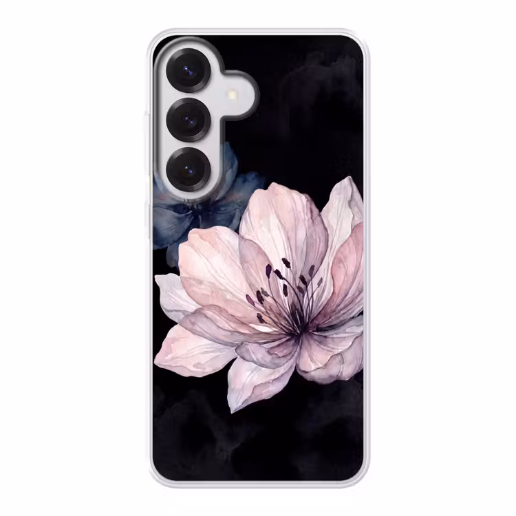 Bloemen - Aquarel - Modern - Roze - Donker Telefoonhoesje Samsung Galaxy S26 klein -3d