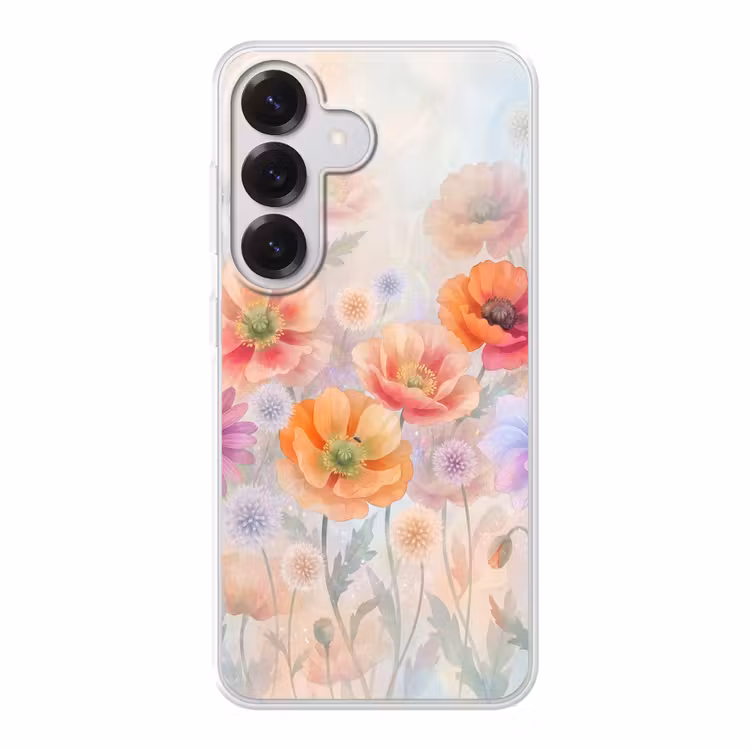 Bloemen - Aquarel - Natuur - Modern - Kleurrijk Telefoonhoesje Samsung Galaxy S26 klein -3d