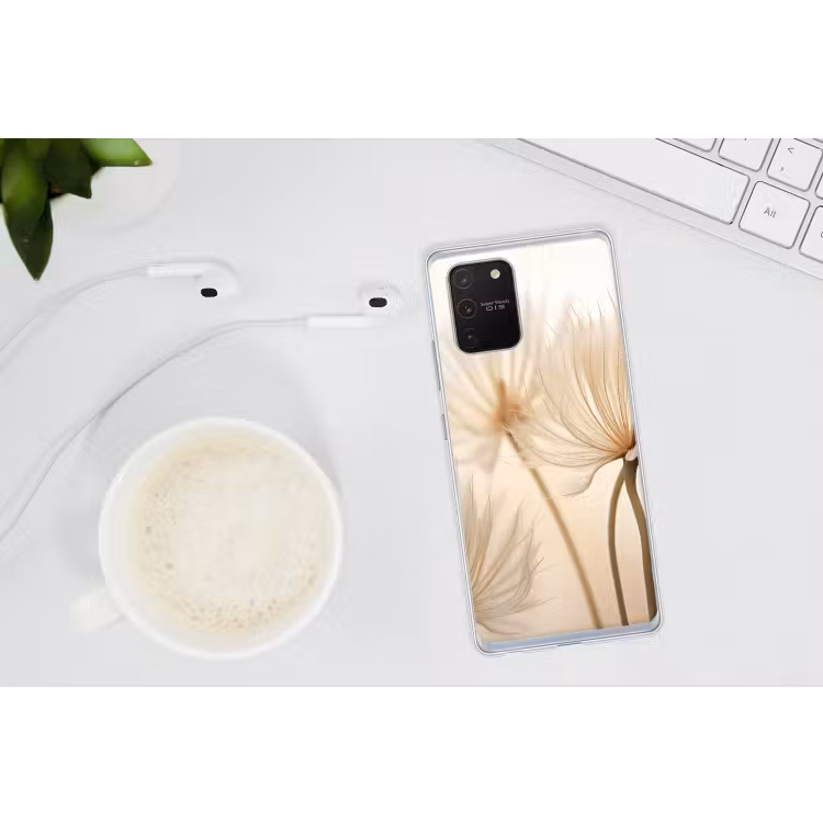 Bloemen - Beige - Natuur Telefoonhoesje Samsung Galaxy S10 Lite klein -oordopS10Lite